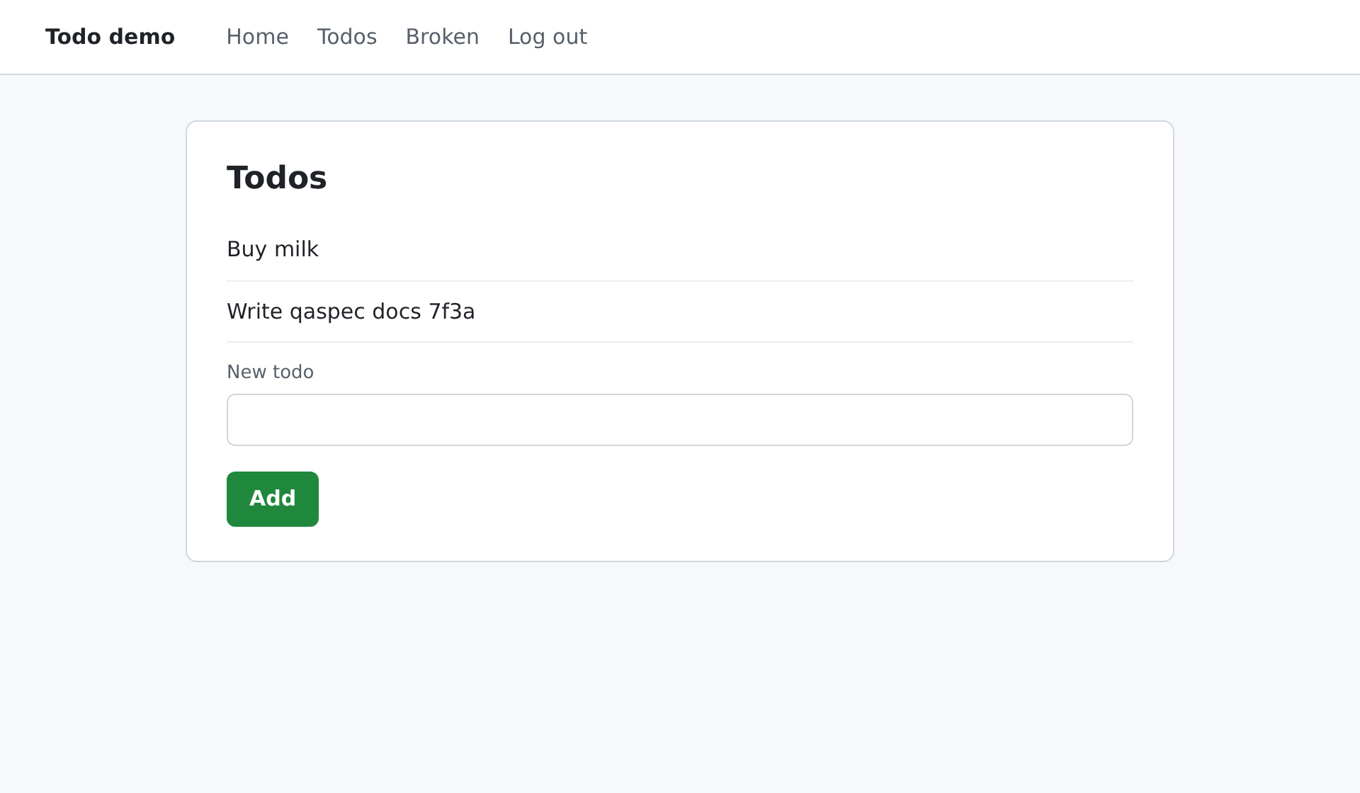 Todo list showing the new item the agent added